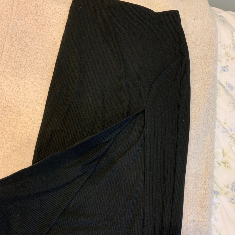 Midi Length Skirt with Slit